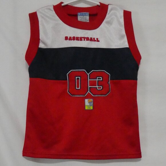 GINGER KIDS | size 16 | Red Basketball Sleeveless Top W/ Number 03 Make The Team - Picture 1 of 13